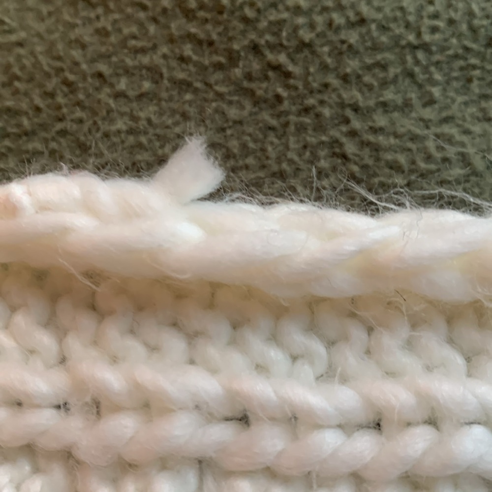 Mixit cream colored cable knit scarf. Approximately 68” in length and 11” wide. - Picture 5 of 5